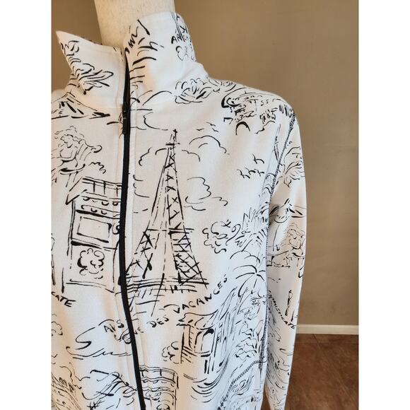 Rafael Sport Women's Full Zip Jacket SZ XL Travel Paris Theme - Picture 7 of 11